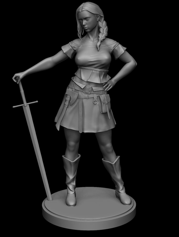 design custom 3d models, statue, 3d figure, character, toy, stl for 3d printing