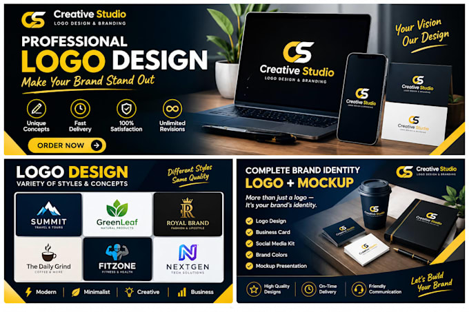 design a professional modern logo for your business