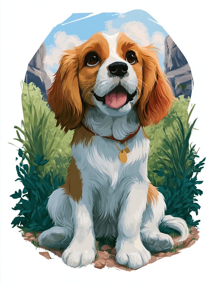 do disney pet portrait illustration