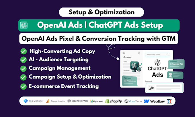 setup and manage chatgpt ads openai ads campaign with conversion tracking