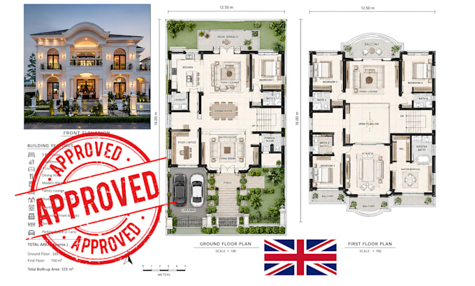 draw professional uk architectural drawings, 2d floor planning and building regs