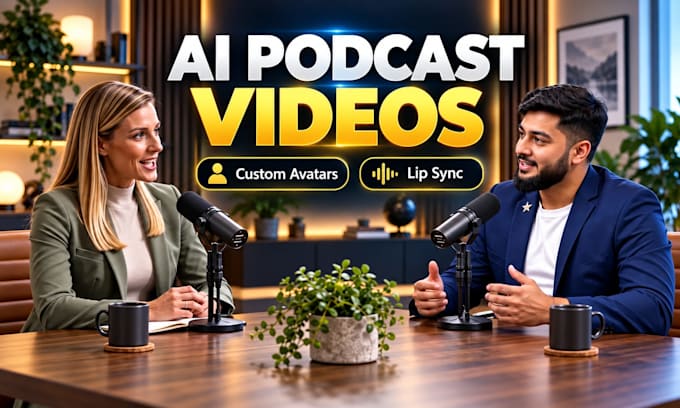 create professional ai podcast videos with realistic avatars