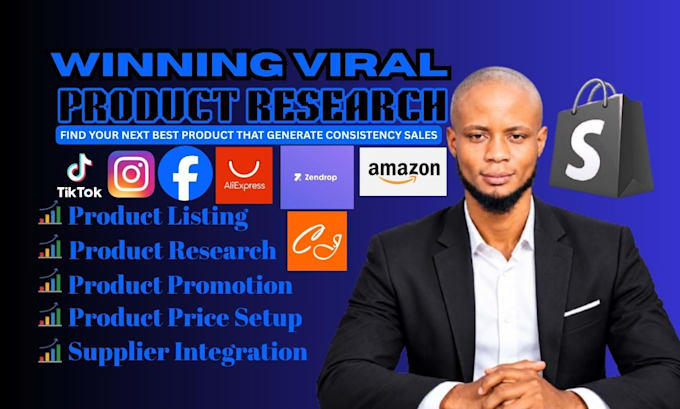 do dropshipping product research for shopify store and best supplier integration