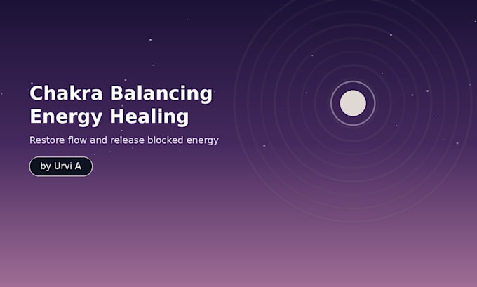 provide a remote chakra balancing energy healing session