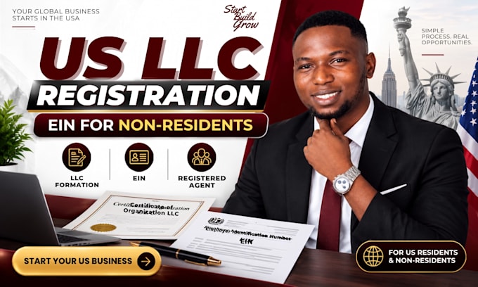 do US llc registration along with ein for US non resident