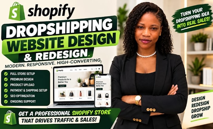 build professional shopify wix dropshipping store website design development SEO