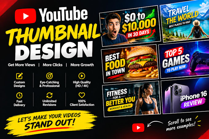 design amazing youtube thumbnails