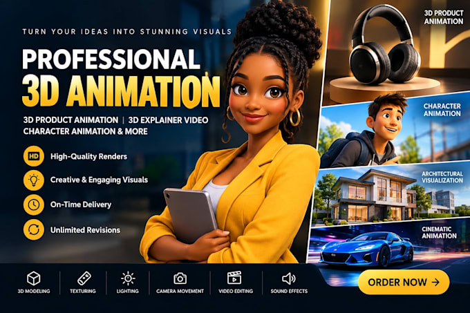 create 3d animation 3d product animation 3d explainer video