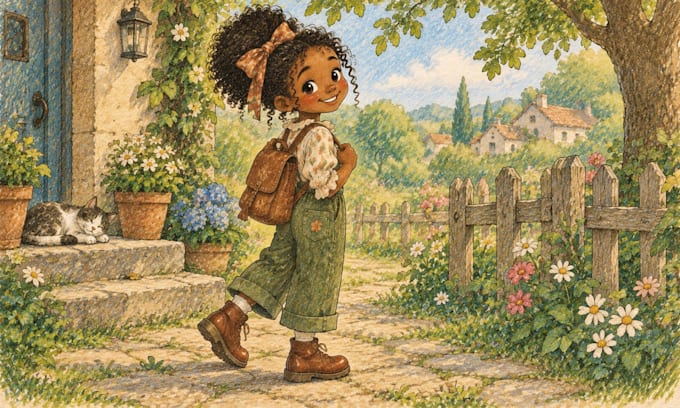 create children book character turnaround and model sheet