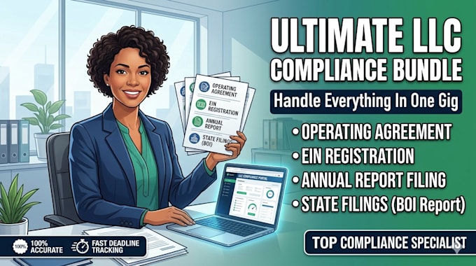 handle llc operating agreement, ein, annual report, and state filings