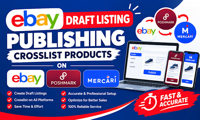 ebay draft listing publishing crosslist products on ebay poshmark merscari