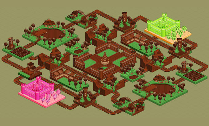 isometric pixel art tileset pixel game asset rpg game background pixel tilemap
