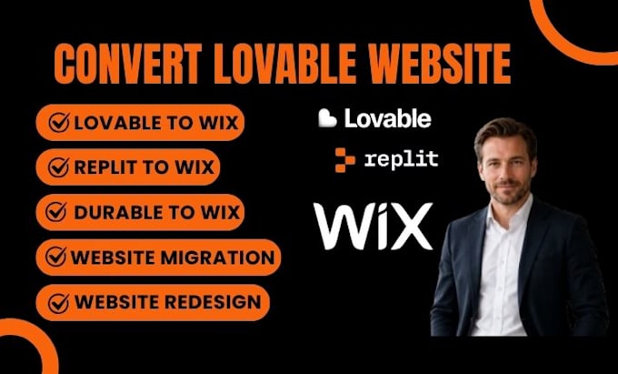 copy clone convert lovable website replit durable website to wix wordpress