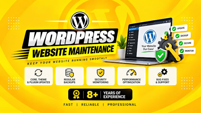 maintain, update and secure your wordpress website