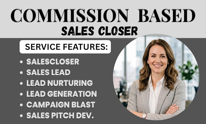 commission based high ticket sales closer commission sales representative