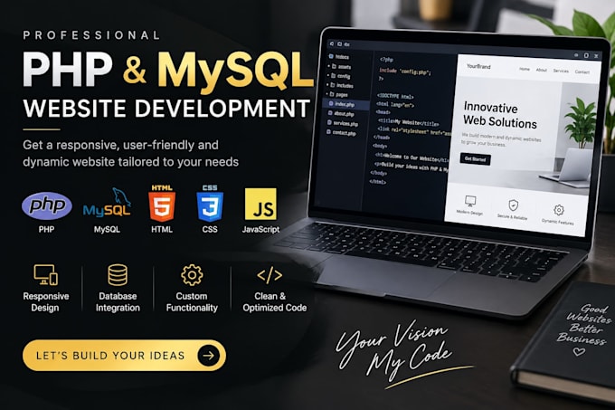 build a professional PHP mysql website or web application