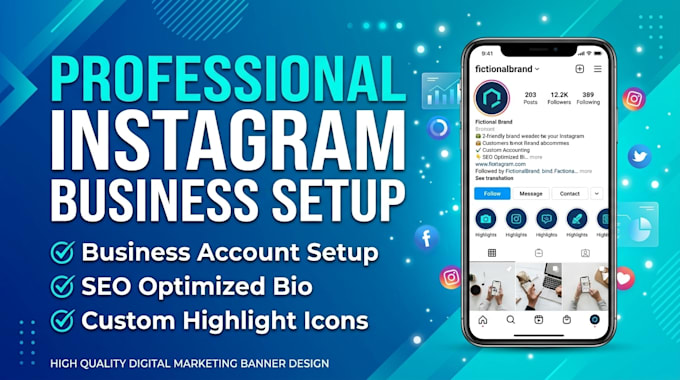 create, setup and optimize instagram business account
