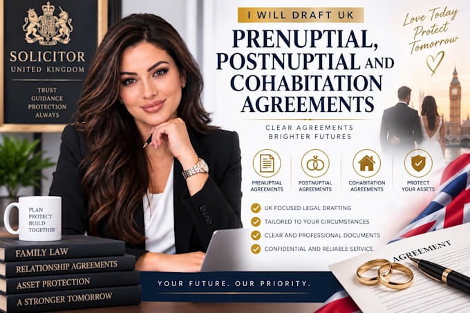 draft UK prenuptial, postnuptial and cohabitation agreements