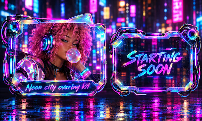 design a custom visual brand for streamers and creators