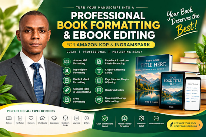 ingramspark formatting, ebook editing, book publishing, clickable toc amazon KDP