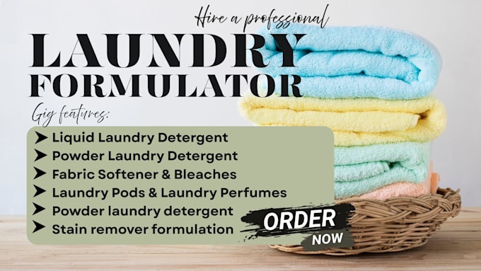 formulate laundry detergent and household cleaning products