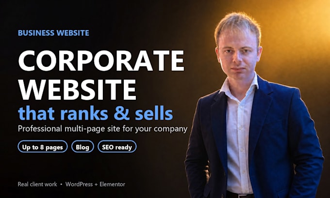 design a professional corporate wordpress website with elementor