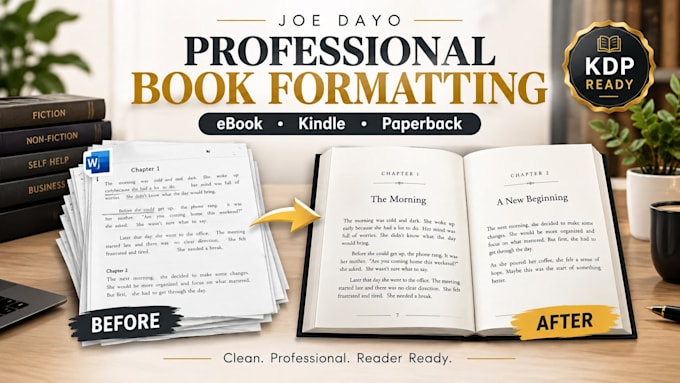format your ebook and paperback for amazon KDP