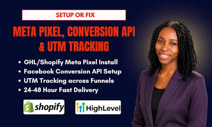 setup meta pixel fb conversion API google analytics 4 for gohighlevel or shopify