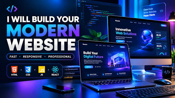 develop a responsive modern website