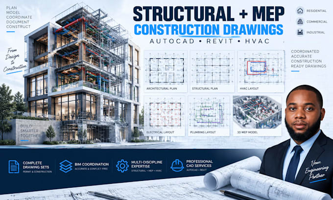 create structural drawings, mep plans and construction drawings