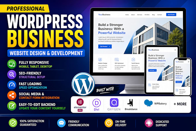 design a custom wordpress website using oxygen or divi
