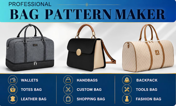 create custom sewing pattern for bag design ready for production