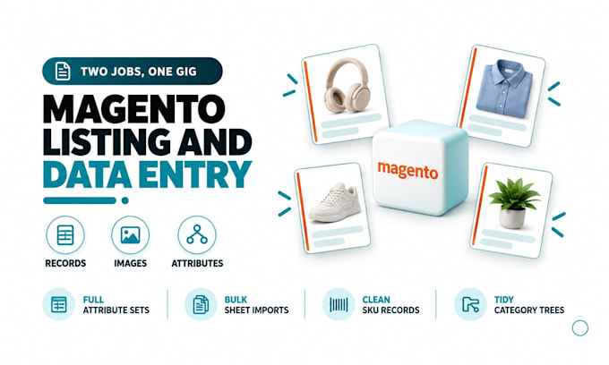 do magento product listing and magento data entry