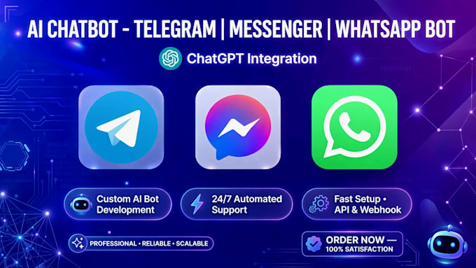 create custom telegram bot messenger bot and whatsapp auto reply bot