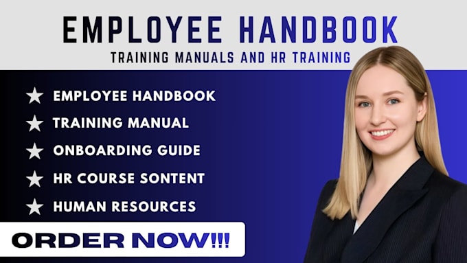create a professional training manual employee handbook and workbook
