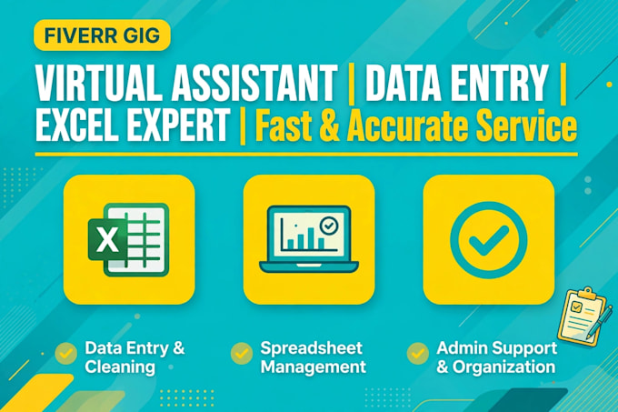 be your expert virtual assistant for data entry and excel
