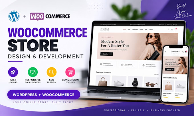 create a fast responsive woocommerce ecommerce website