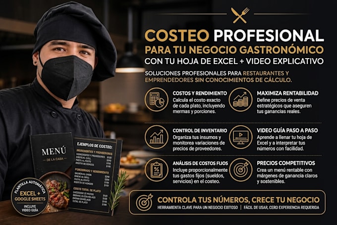 create a custom excel spreadsheet template for your restaurant