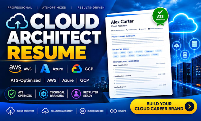 write cloud architect resume cloud resume AWS resume devops resume azure resume