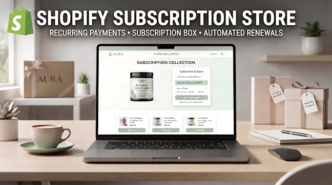 create shopify subscription store with recurring payments