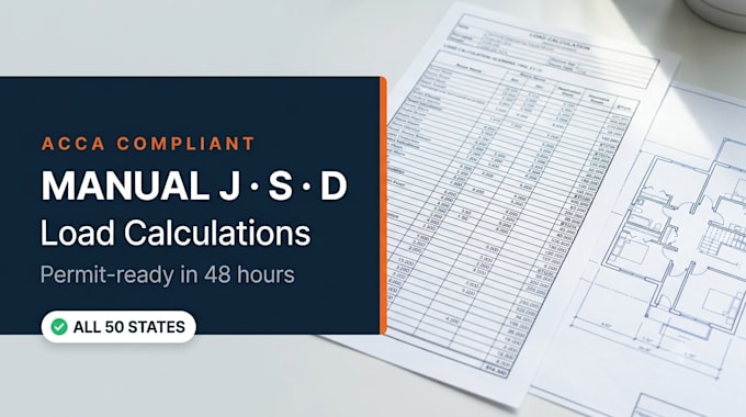 do manual j load calculation, and hvac for building permit