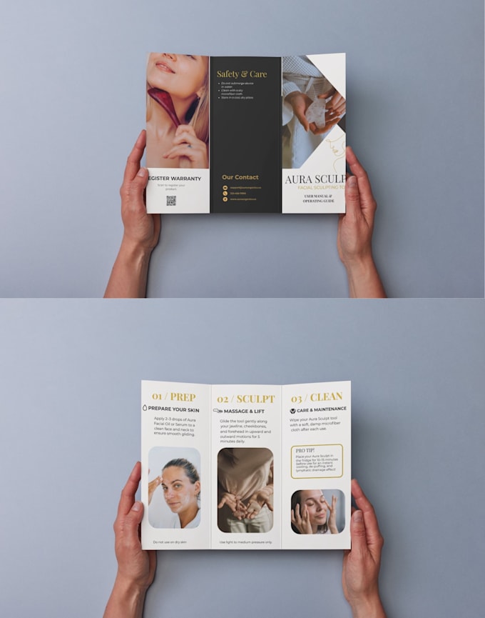 design amazon product insert card and instruction manual