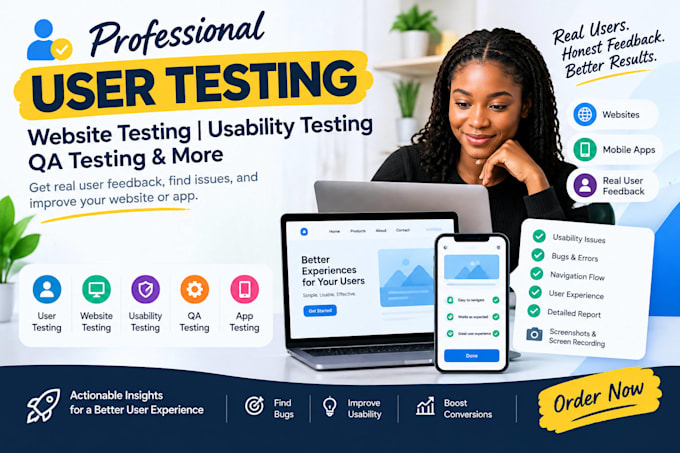 do user testing website testing usability testing QA testing