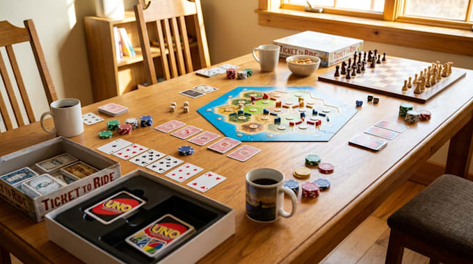 develop card games, board games, game ui and game illustration