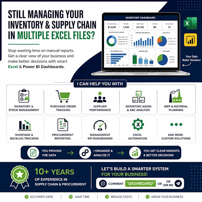 provide supply chain consulting and excel training