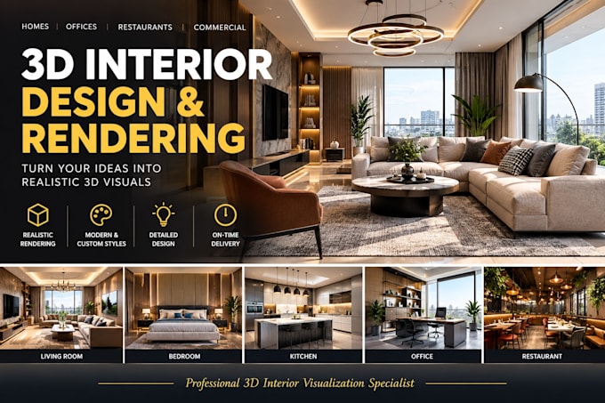 design your interior and create realistic 3d interior renderings