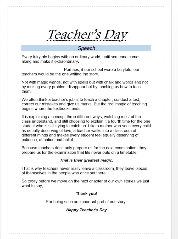 write engaging school speeches