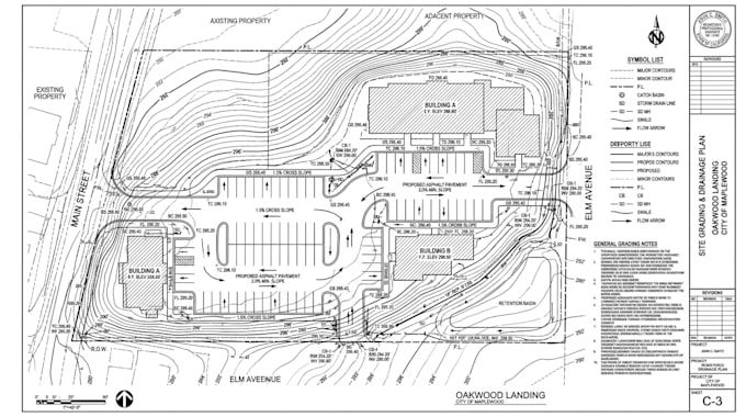 design site grading plan, erosion control site plan utility plan using autocad