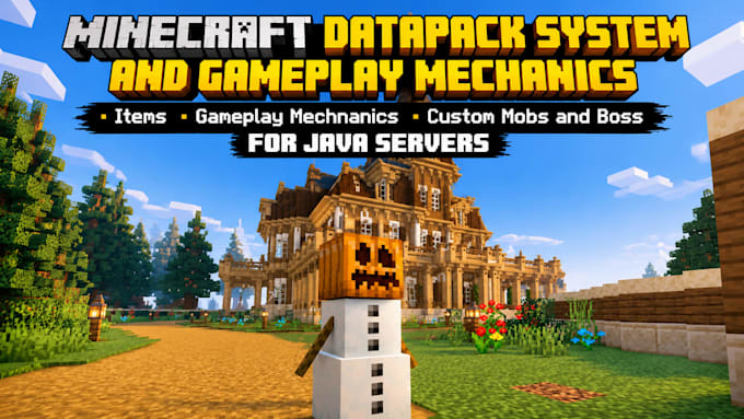 create custom minecraft datapacks, items and gameplay mechanics for java servers