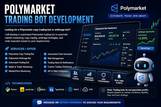 polymarket copy trading bot development polymarket arbitrage bot developm